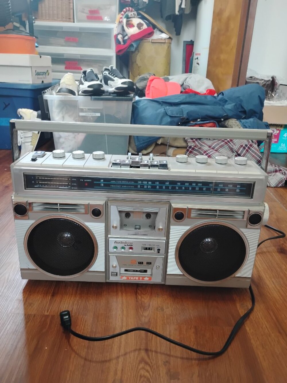 Vintage Audiologic SCR-3466 Boombox Cassette Player Radio